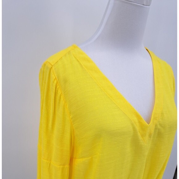 ANTHROPOLOGIE MAEVE COLETTE PULLOVER PEASANT BLOUSE TOP‎ YELLOW SMALL - Picture 2 of 6